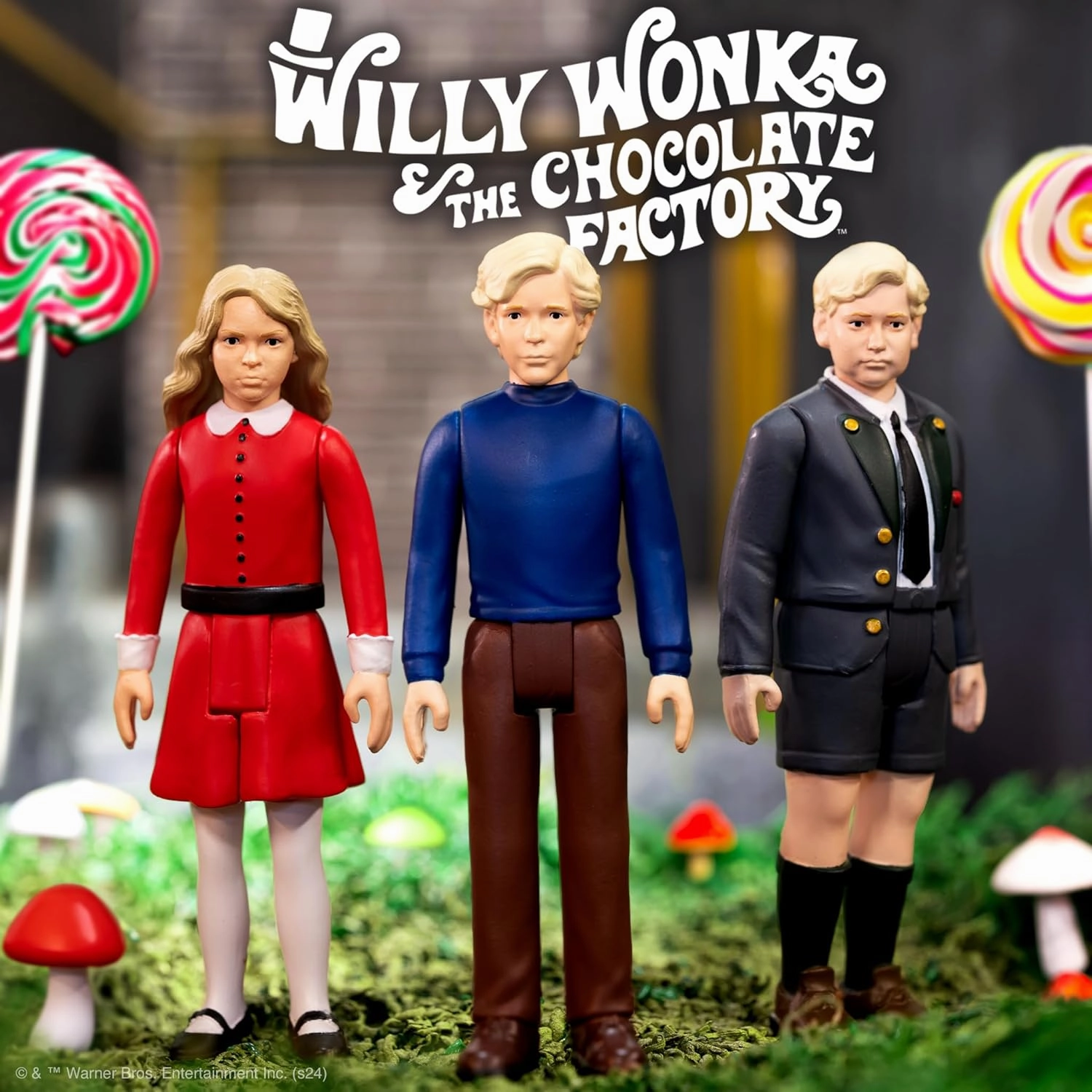 Super7 Willy Wonka and The Chocolate Factory Augustus Gloop - 3.75" Action Figure with Accessories Classic Movie Collectibles and Retro Toys