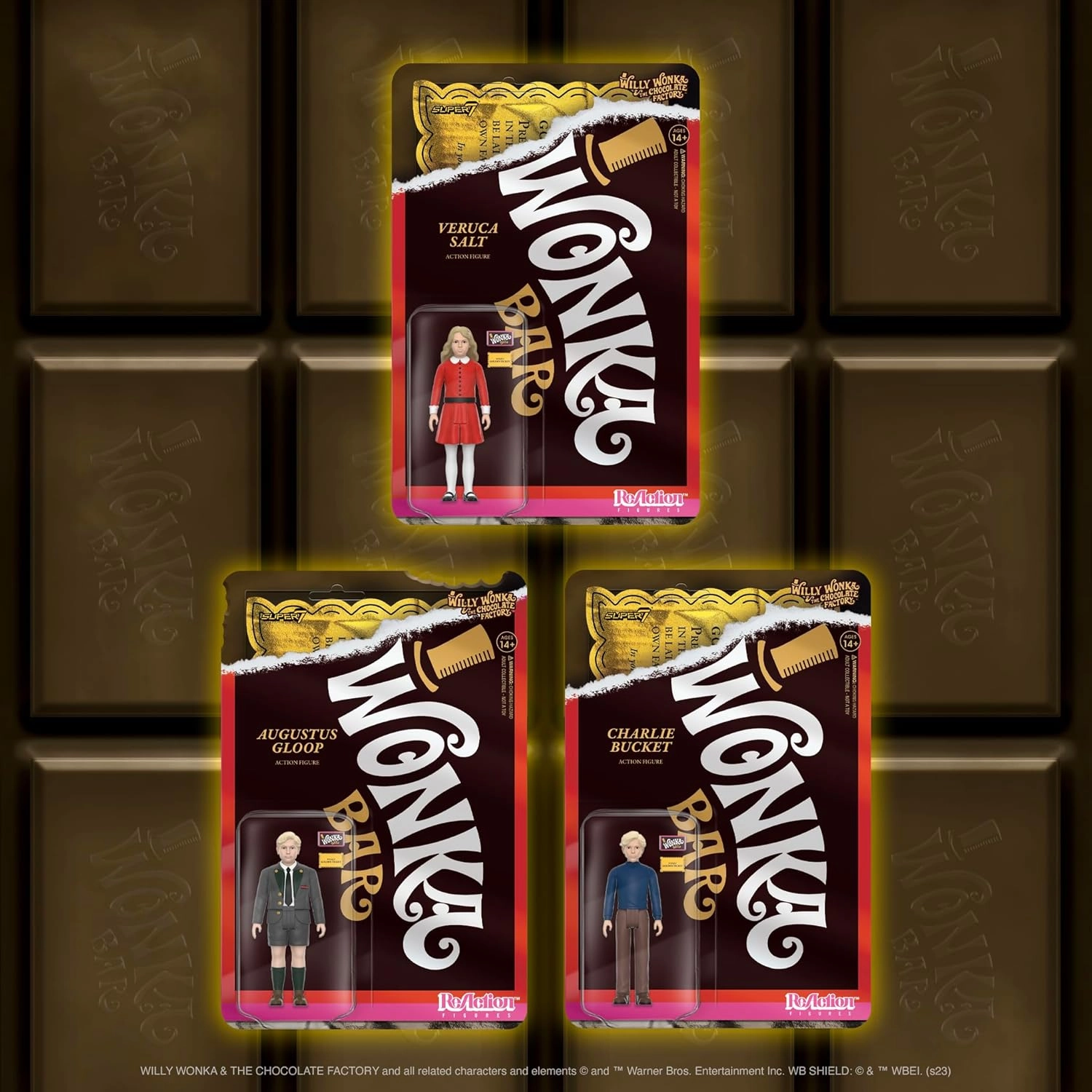 Super7 Willy Wonka and The Chocolate Factory Augustus Gloop - 3.75" Action Figure with Accessories Classic Movie Collectibles and Retro Toys
