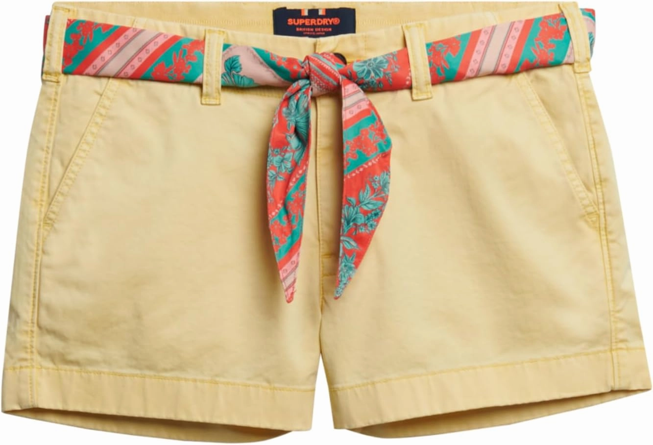 Superdry Women's Classic Chino Shorts, French Vanilla Yellow, M