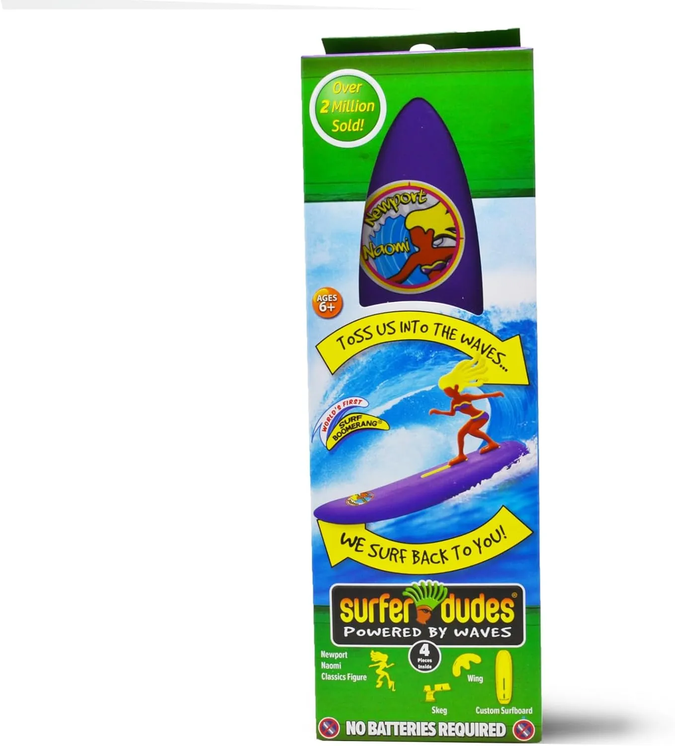 Surfer Dudes Classics Wave Powered Mini-Surfer and Surfboard Toy - Newport Naomi