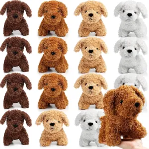 Syhood 16 Pcs Plush Dogs 7.87 Inches Stuffed Dogs Bulk Plush Stuffed Animal Party Favor Gift for Girls Boys Goodie Bag Birthday(Mixed Color)