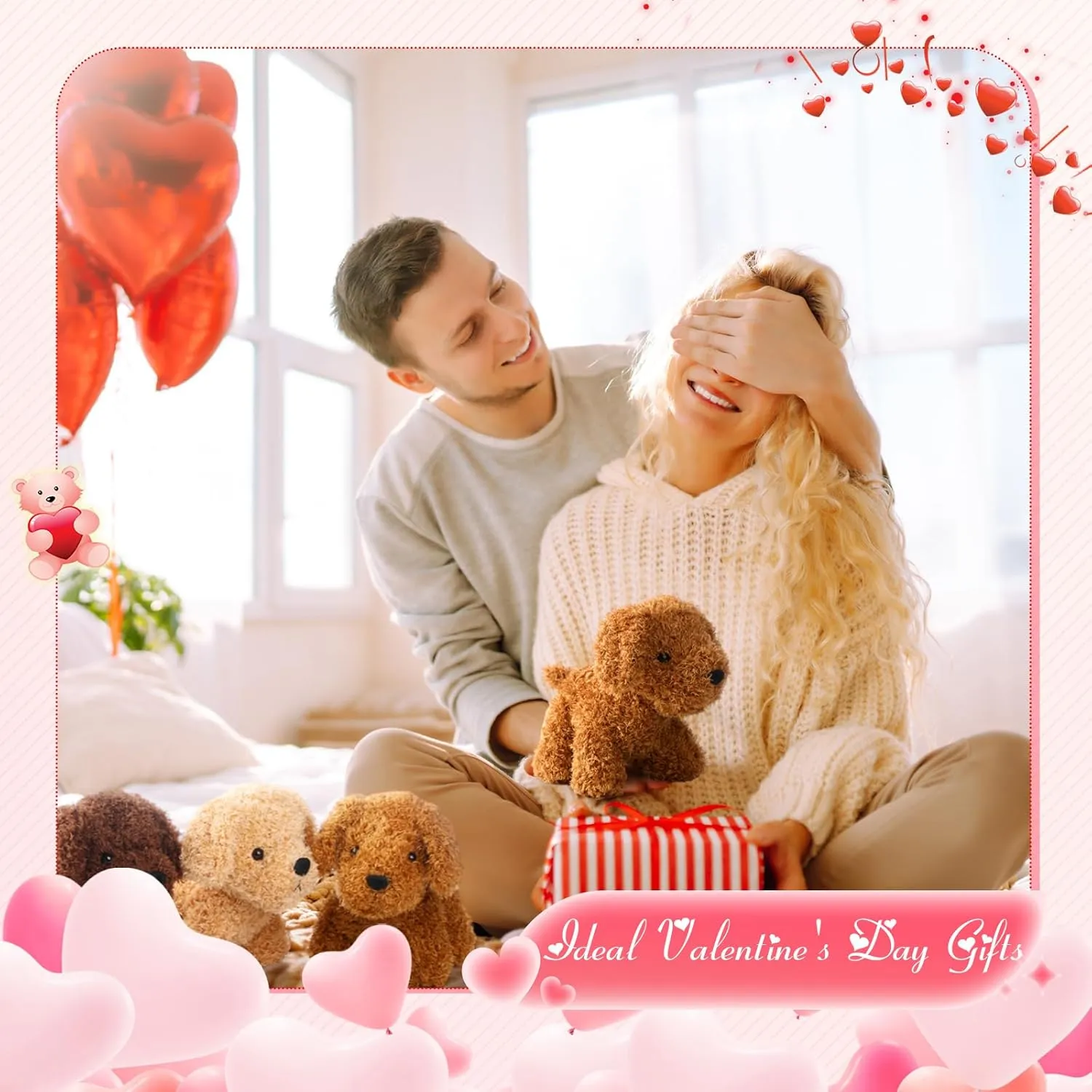 Syhood 16 Pcs Plush Dogs 7.87 Inches Stuffed Dogs Bulk Plush Stuffed Animal Party Favor Gift for Girls Boys Goodie Bag Birthday(Mixed Color)