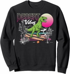 T-Rex Sunset Cactus Desert Vibes Skateboarding Dinosaurs Sweatshirt