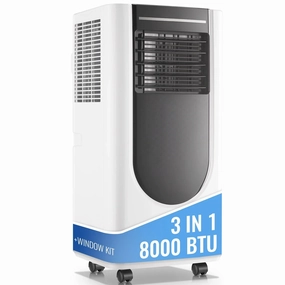 Tacool 8,000 BTU Portable Air Conditioner with Remote Control, 3-in-1 AC Unit, Cool Rooms up to 250 Sq.ft, New