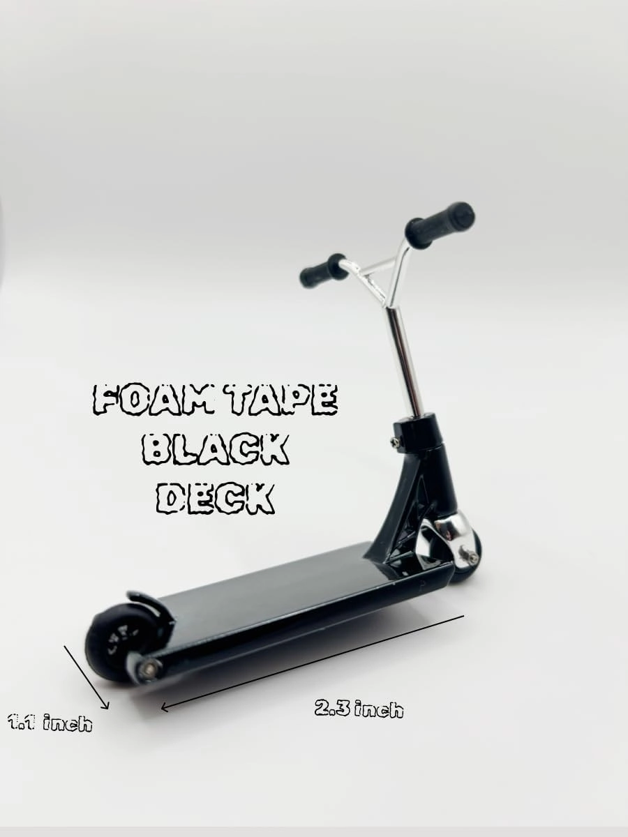 TAILWHIP Finger Scooter Metal, Durable Mini Scooter for Incredible Tricks, Compatible with Tech Deck Fingerboards, Bikes & Skatepark, Improve Hand Motor Skills, Perfect Toy for Kids & Adults, Black