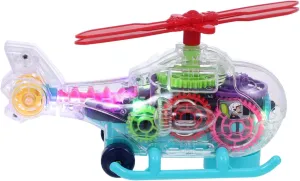 Take Apart Transparent Helicopter for Educational Plaything Design Music Light Features Boys