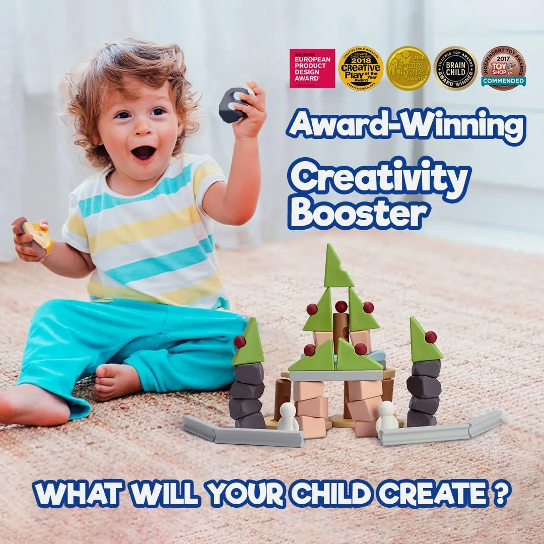 Taksa Toys Educational Building Blocks for Kids Ages 3 4 5 6 7  Years Old, Reggio Emilia Stem Toys, Montessori Toys for Girls, Boys Unique Preschool Learning & Stacking Resources, Gift Pack 72 Pcs