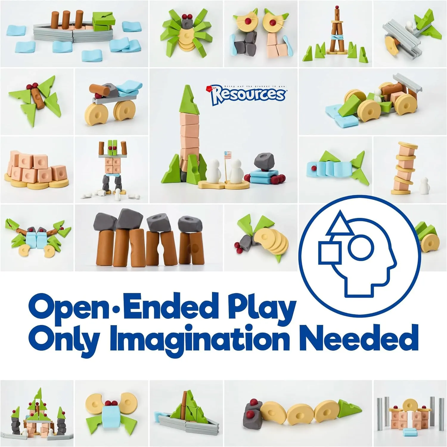Taksa Toys Educational Building Blocks for Kids Ages 3 4 5 6 7  Years Old, Reggio Emilia Stem Toys, Montessori Toys for Girls, Boys Unique Preschool Learning & Stacking Resources, Gift Pack 72 Pcs