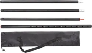 Tarp Poles for Tent, Pre-Assembled Aluminum Telescopic Tarp Poles, Replacement for Tarp, Backpacking, Garden, Canopy, Black
