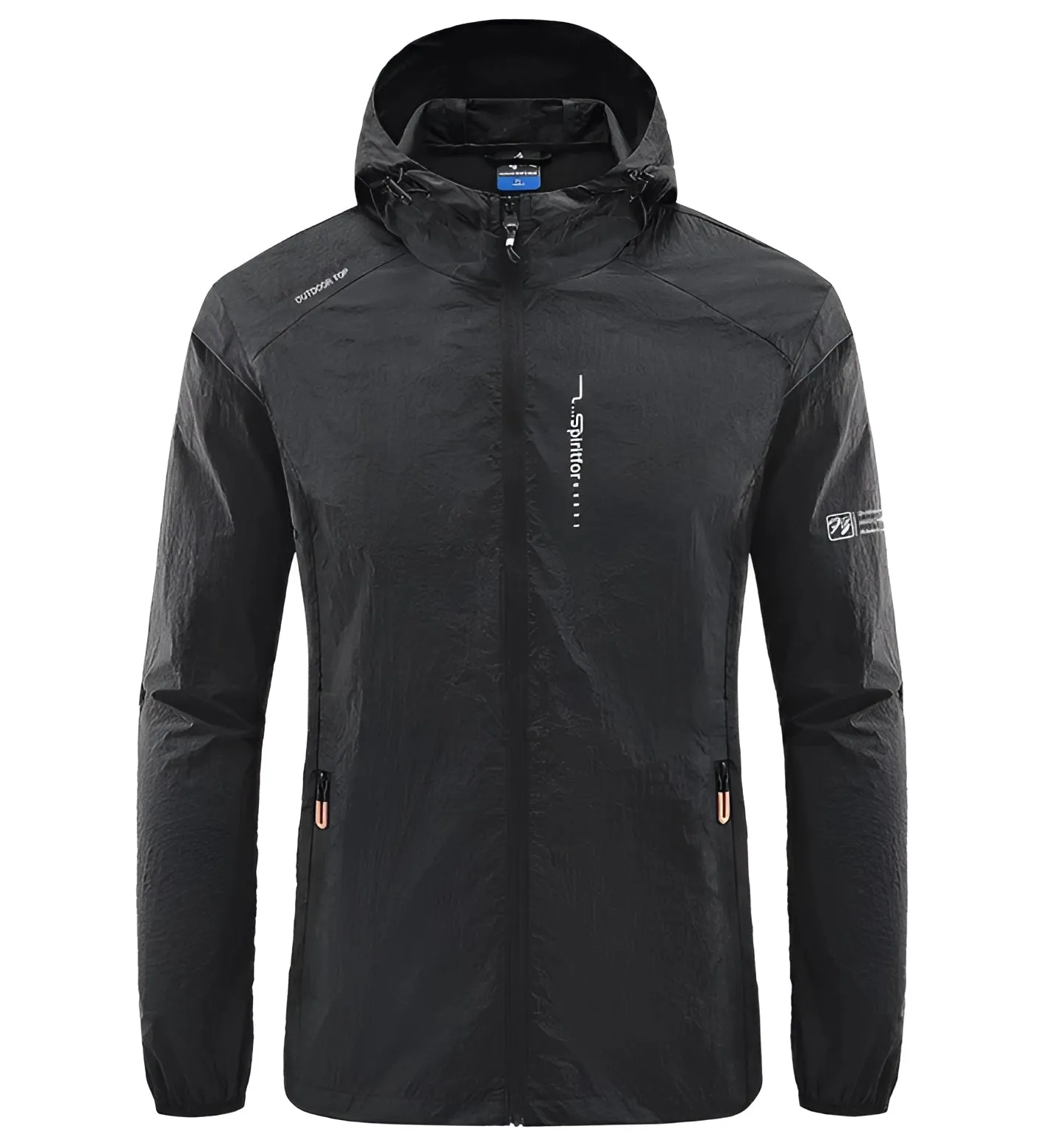 Teal Men's Waterproof Hooded Hiking Jacket - Lightweight & Breathable