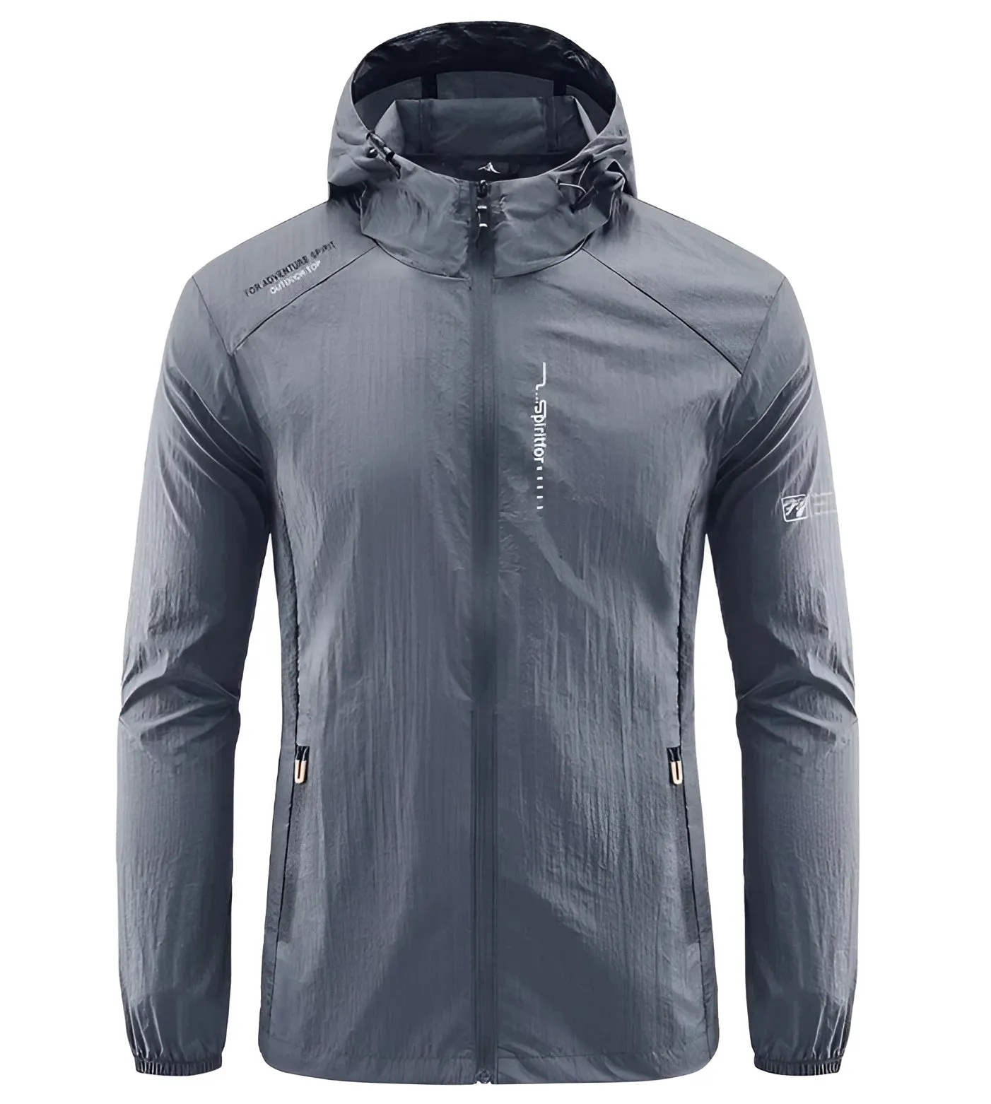 Teal Men's Waterproof Hooded Hiking Jacket - Lightweight & Breathable