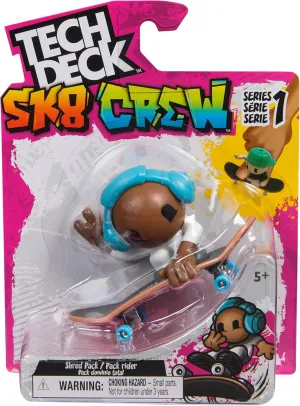 TECH DECK Sk8 Crew Single Pack Mini Skateboard (Styles May Vary)
