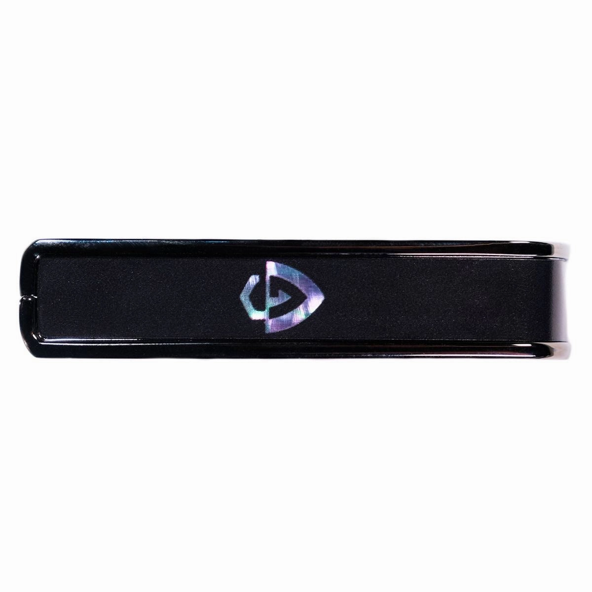 Thalia Guild Black Chrome Finish Capo - Ebony Inked On Black Ripple With G Shield