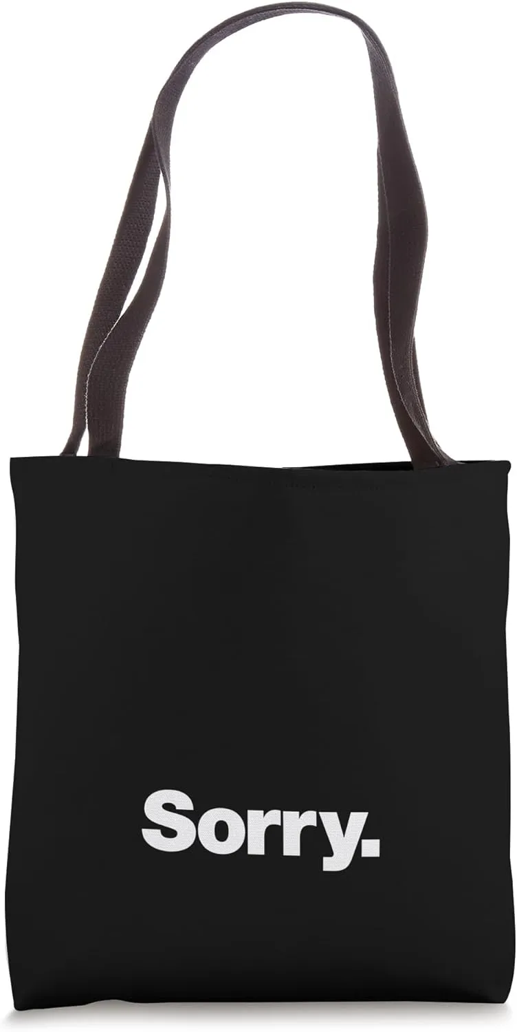 The word Sorry | A polite design that says Sorry Tote Bag