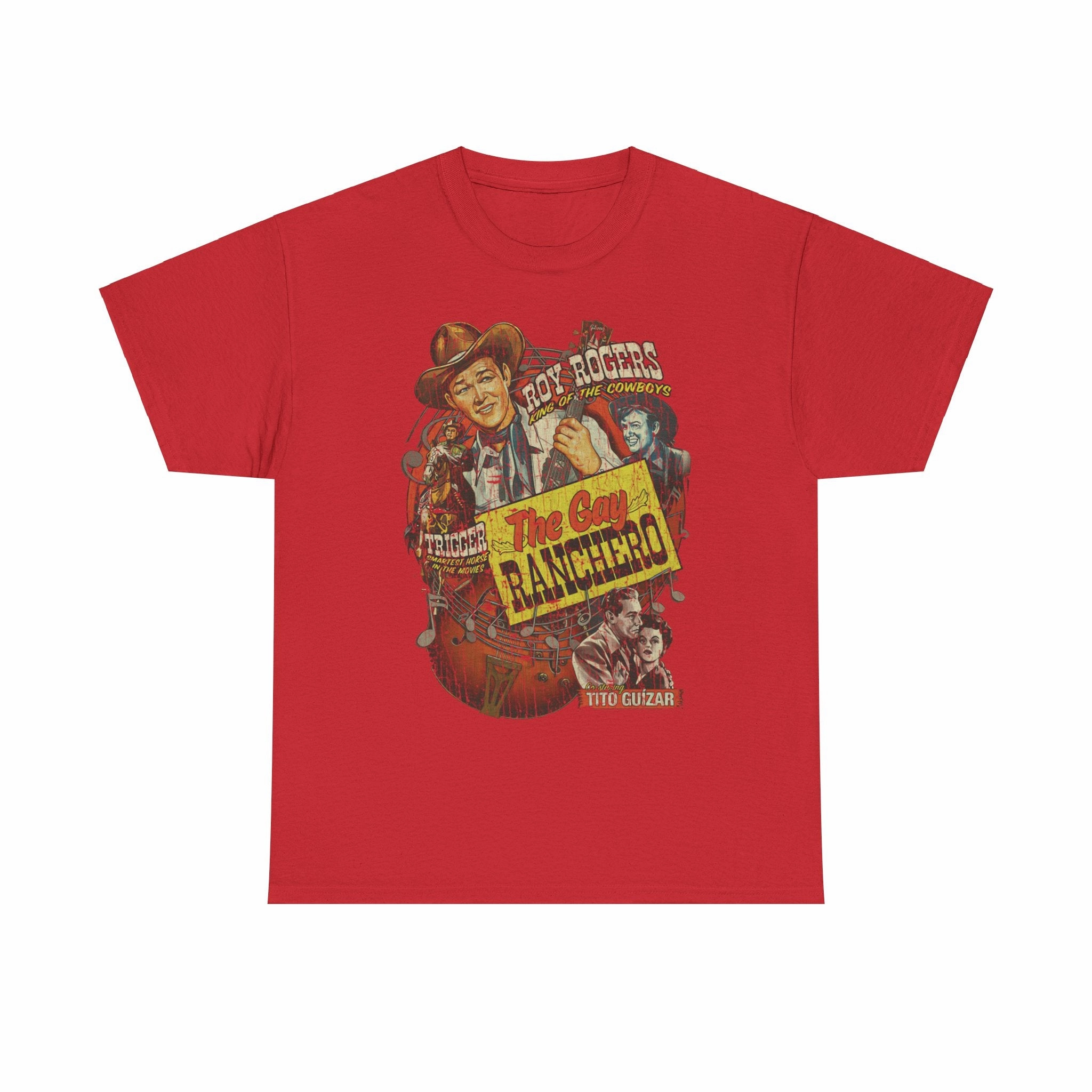 The Gay Ranchero 1948 King of the Cowboys Western Action Movie T-shirt