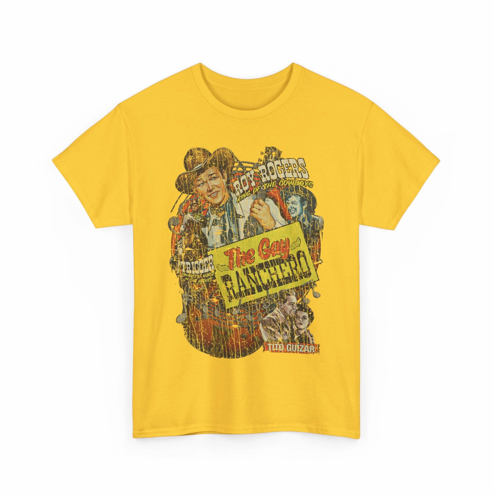The Gay Ranchero 1948 King of the Cowboys Western Action Movie T-shirt