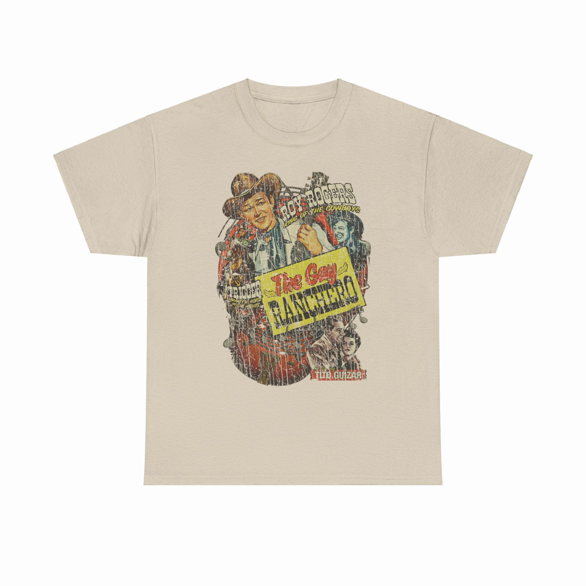 The Gay Ranchero 1948 King of the Cowboys Western Action Movie T-shirt