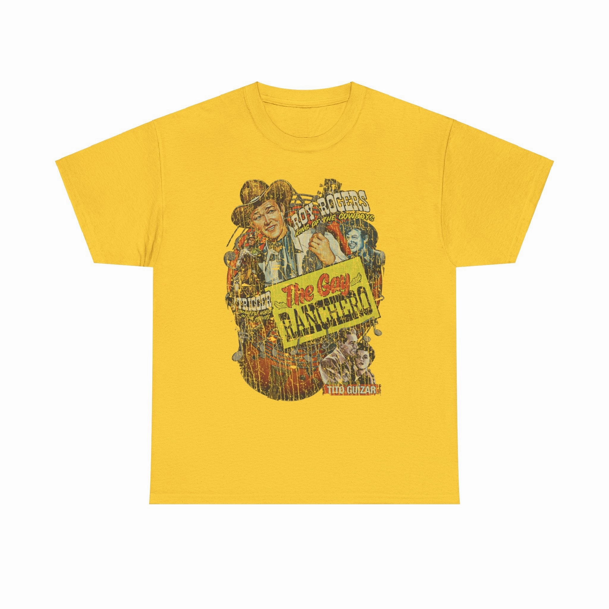 The Gay Ranchero 1948 King of the Cowboys Western Action Movie T-shirt