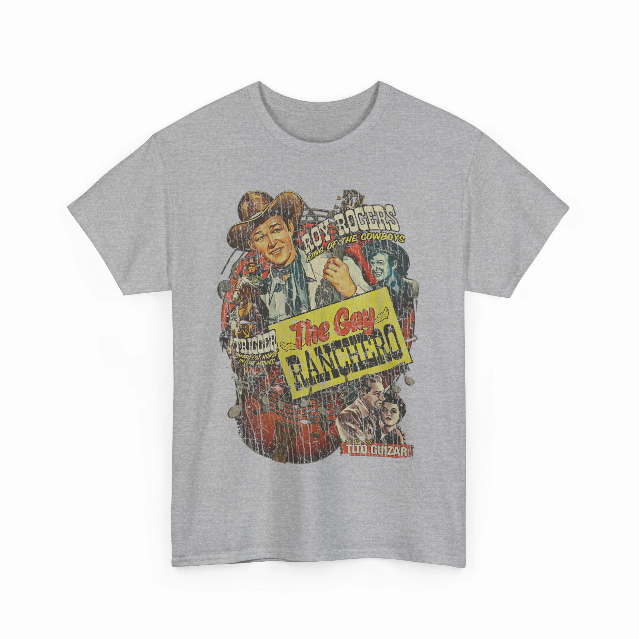 The Gay Ranchero 1948 King of the Cowboys Western Action Movie T-shirt