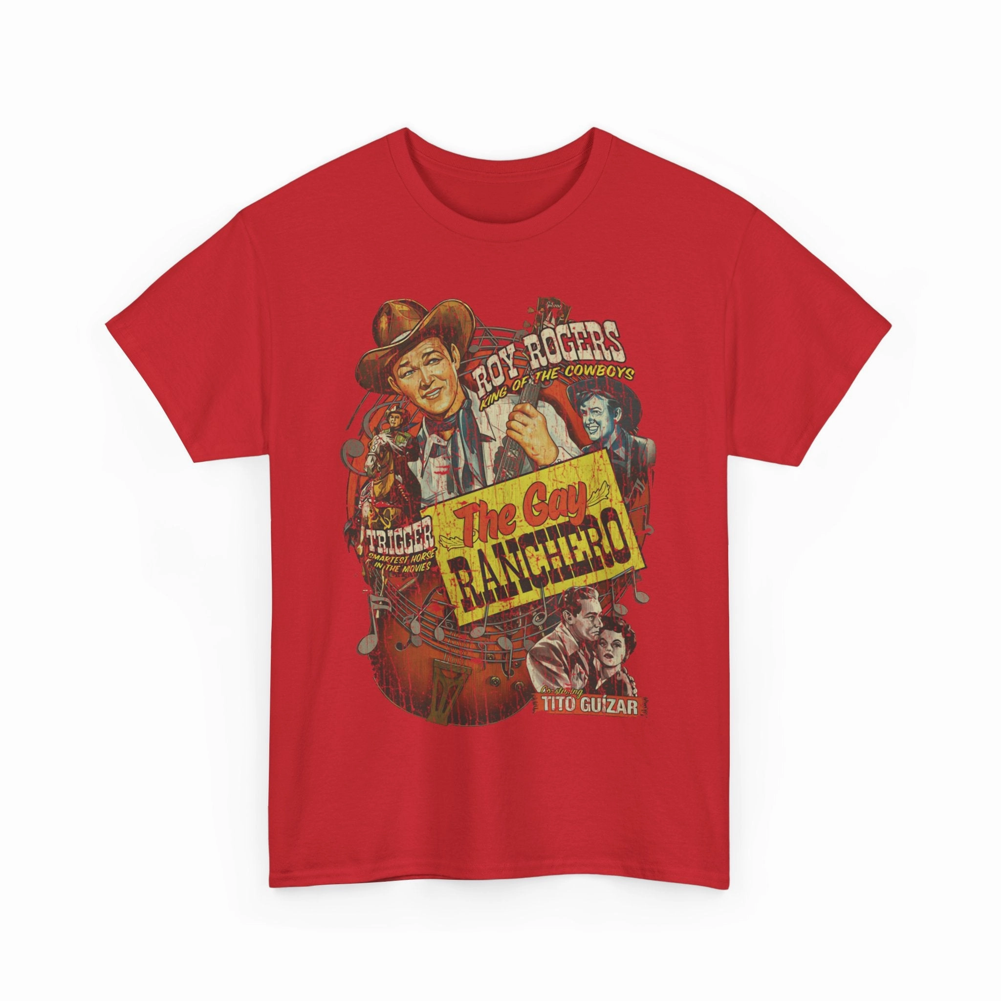The Gay Ranchero 1948 King of the Cowboys Western Action Movie T-shirt