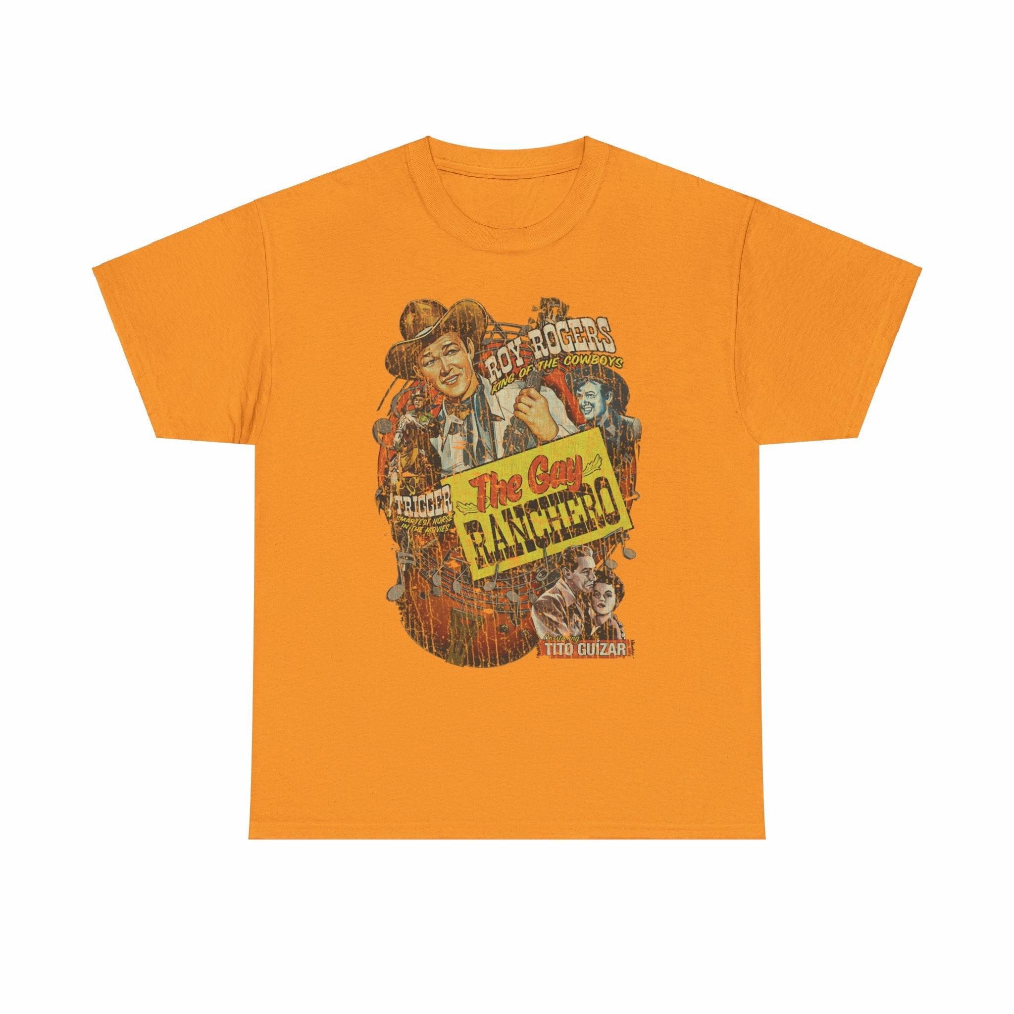 The Gay Ranchero 1948 King of the Cowboys Western Action Movie T-shirt