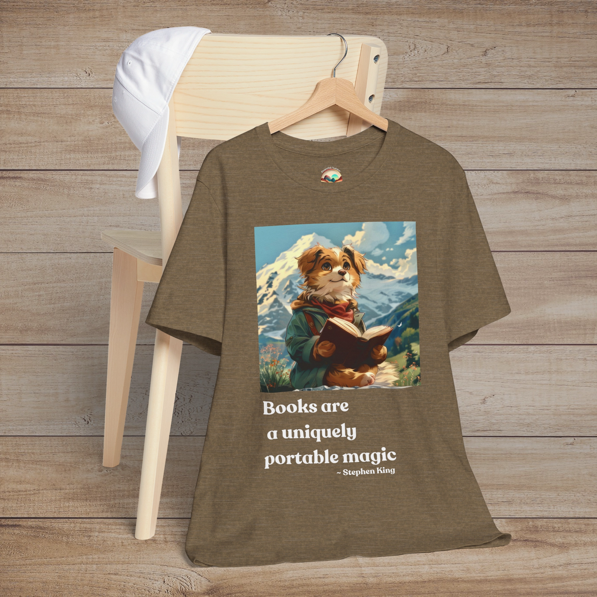 The "Books are a Uniquely Portable Magic" T-Shirt - Dog & Book Lover Tee