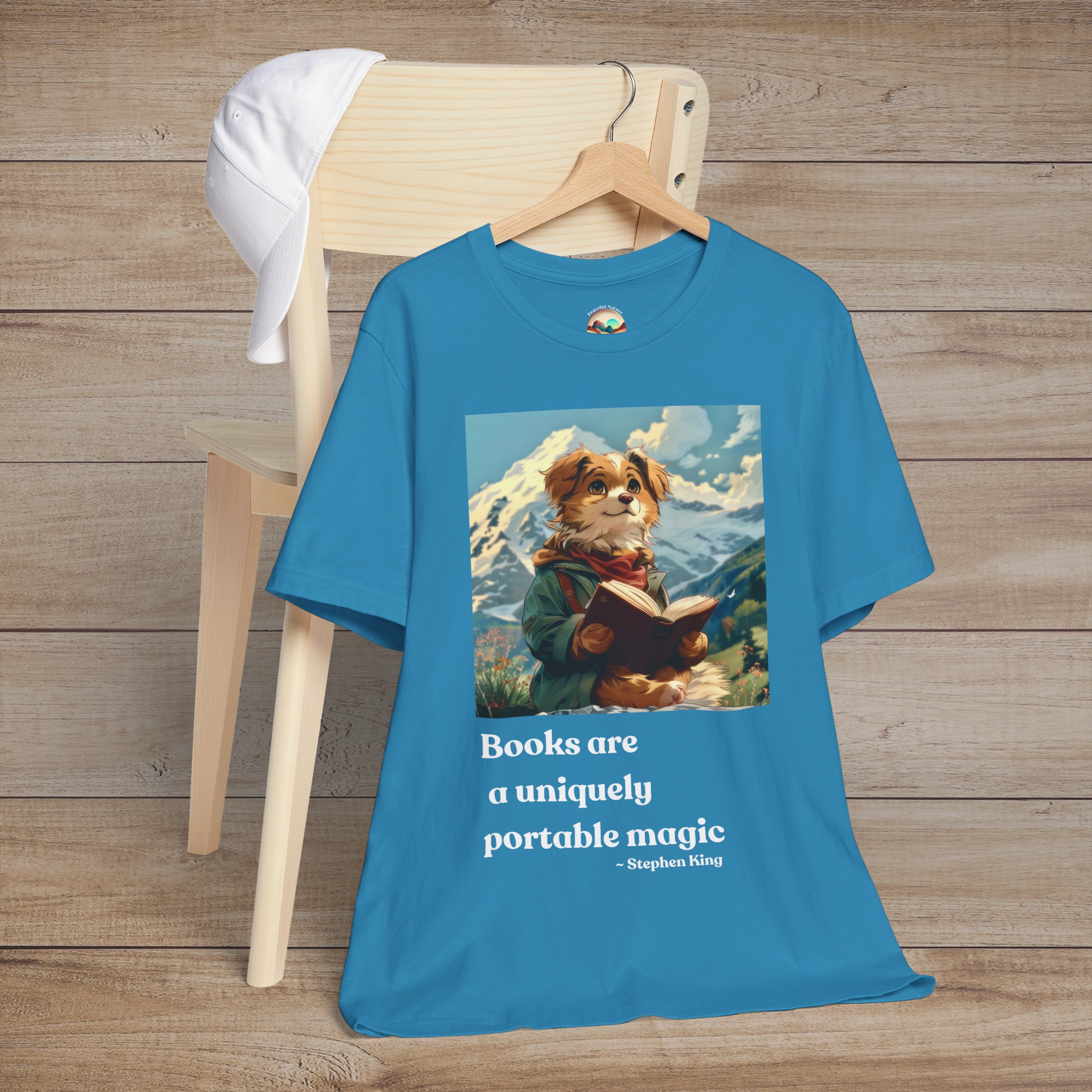 The "Books are a Uniquely Portable Magic" T-Shirt - Dog & Book Lover Tee