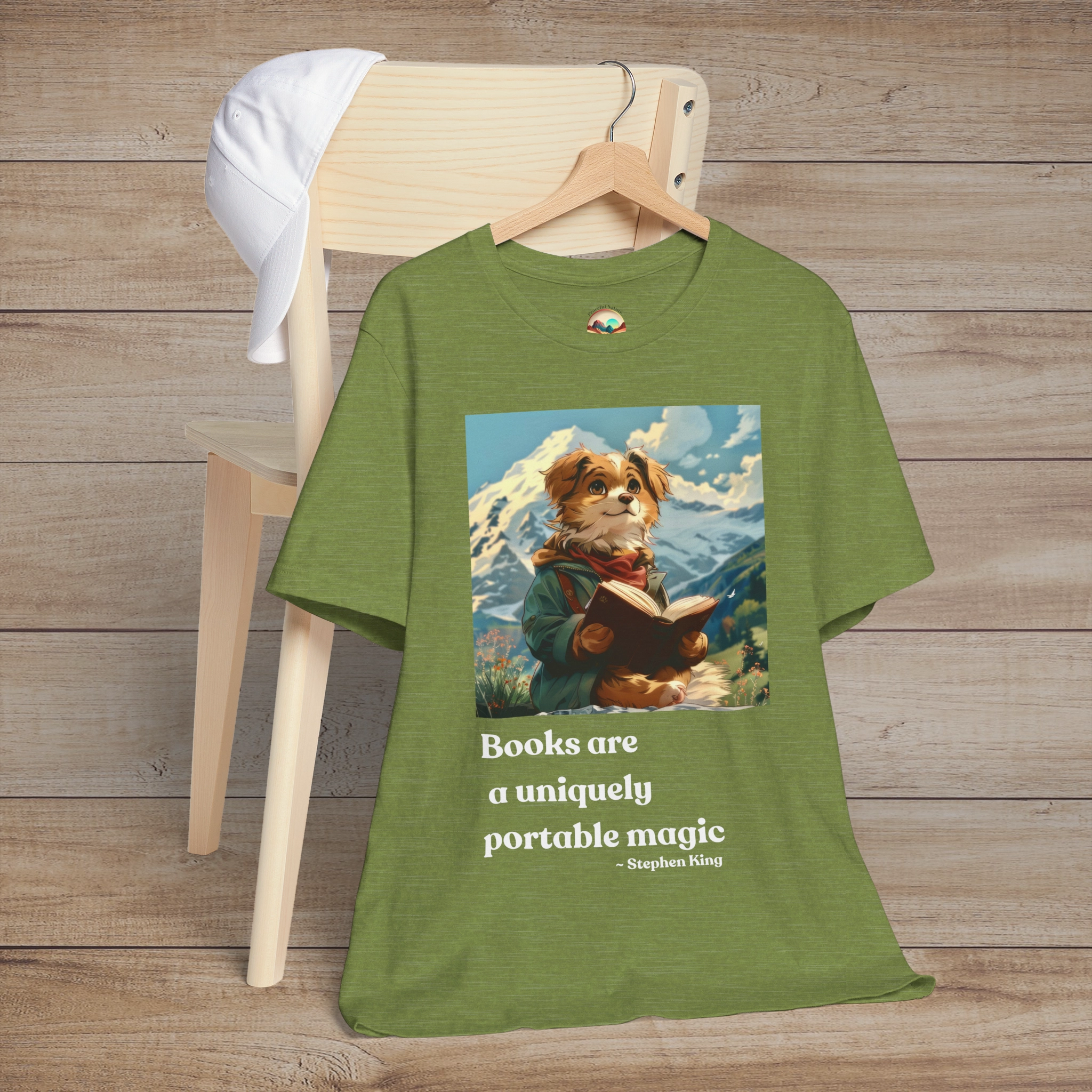 The "Books are a Uniquely Portable Magic" T-Shirt - Dog & Book Lover Tee