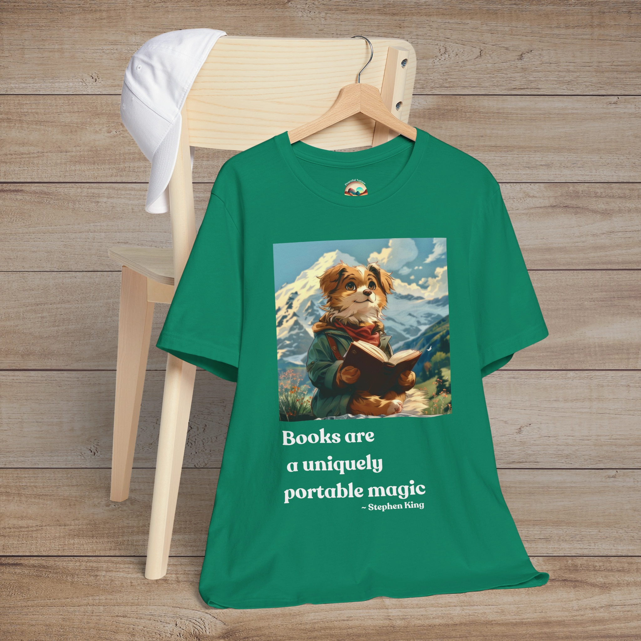 The "Books are a Uniquely Portable Magic" T-Shirt - Dog & Book Lover Tee