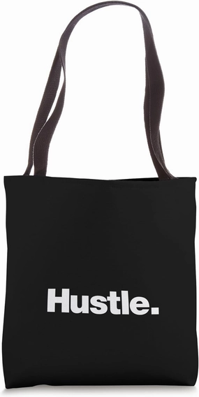 The word Hustle | A design that says Hustle Tote Bag