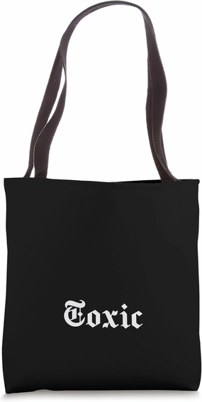 The word Toxic | A gothic design that says Toxic Tote Bag