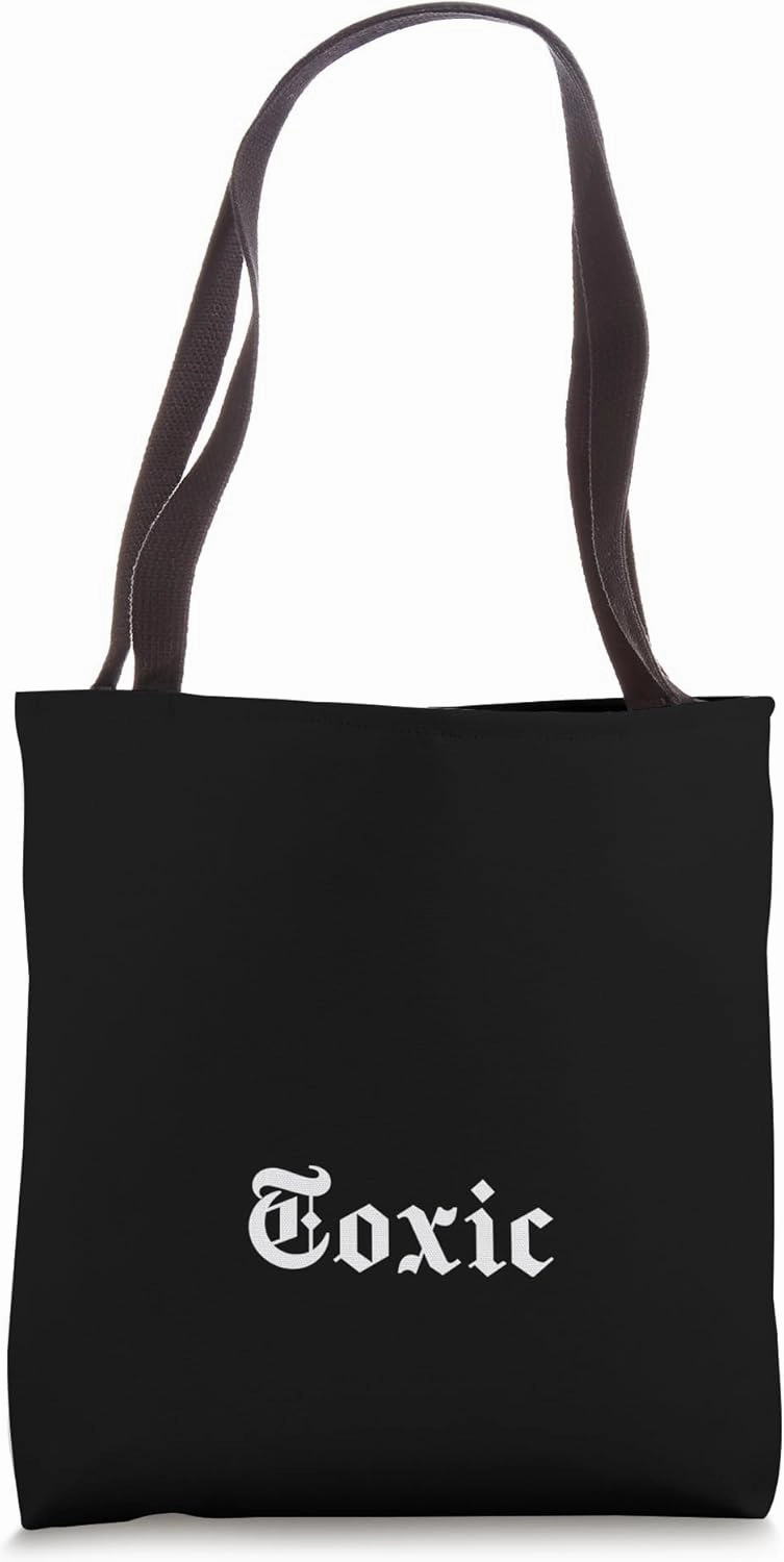 The word Toxic | A gothic design that says Toxic Tote Bag