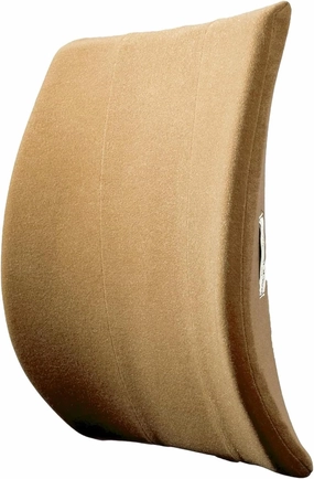 Thin Ergonomic Bucket Seat Lower Lumbar Back Support Pillow Cushion for Office Chair, Car, Truck, Wheelchair, Gaming Chair and Recliner for Pain Relief Made in USA.Beige