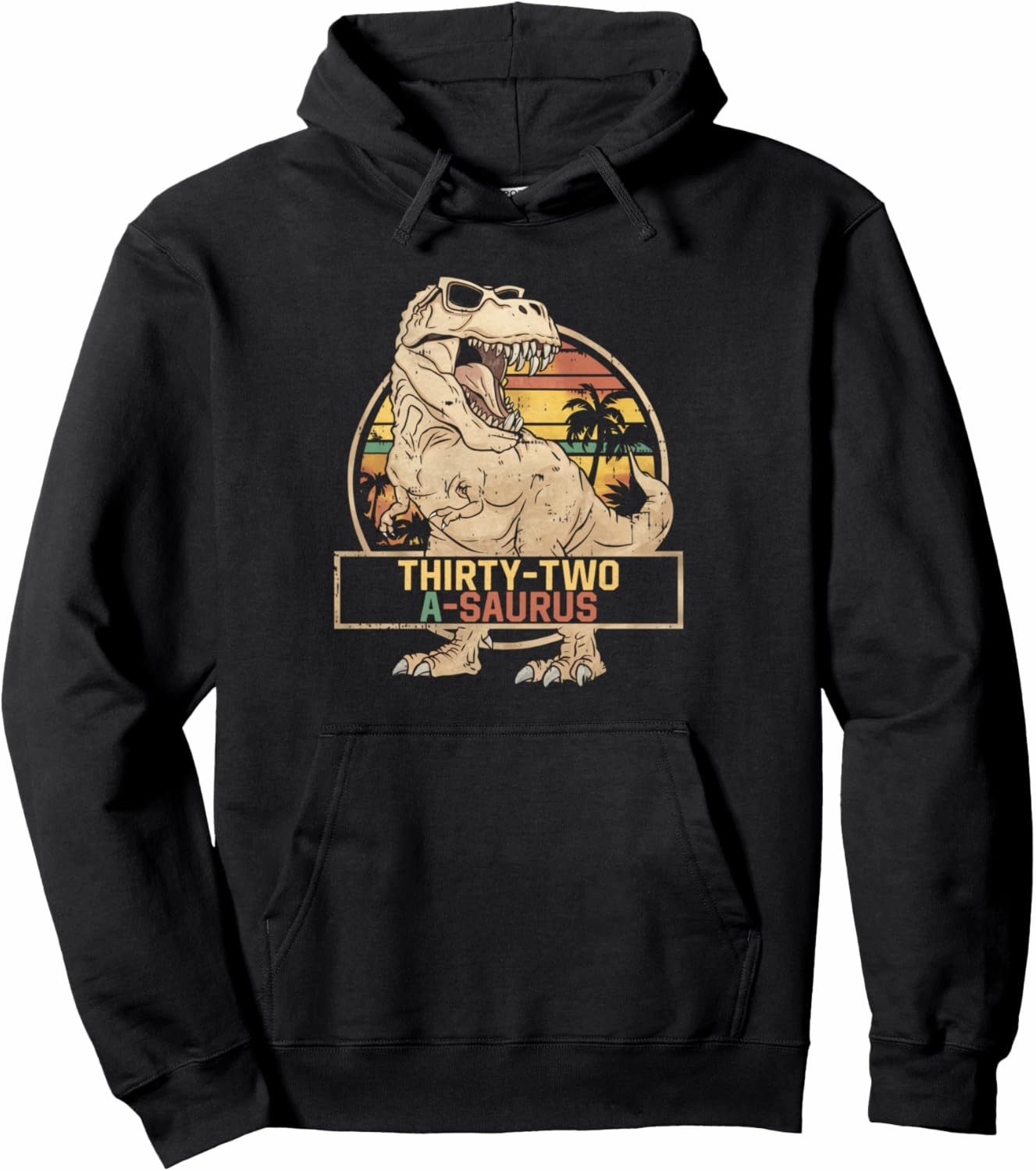 Thirty-two a Saurus Birthday T Rex 32 Year Old Dino 32nd Pullover Hoodie