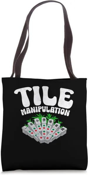 Tile Manipulation Tile Game Mahjong Player Fold Retirement Tote Bag