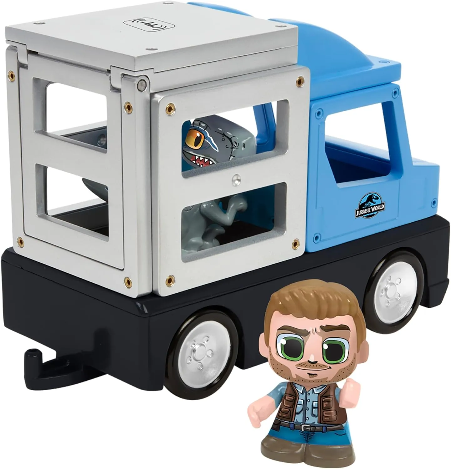 Tile Town Jurassic World Dino Rescue Magnetic Tiles Building Set   Figures   Car, Kids 3-5 , New Action Tiles for Action Play, Realistic Builds, STEM Creative Toy