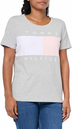 Tommy Hilfiger Women's Classic Short Sleeve Crew Neck Logo T-Shirt