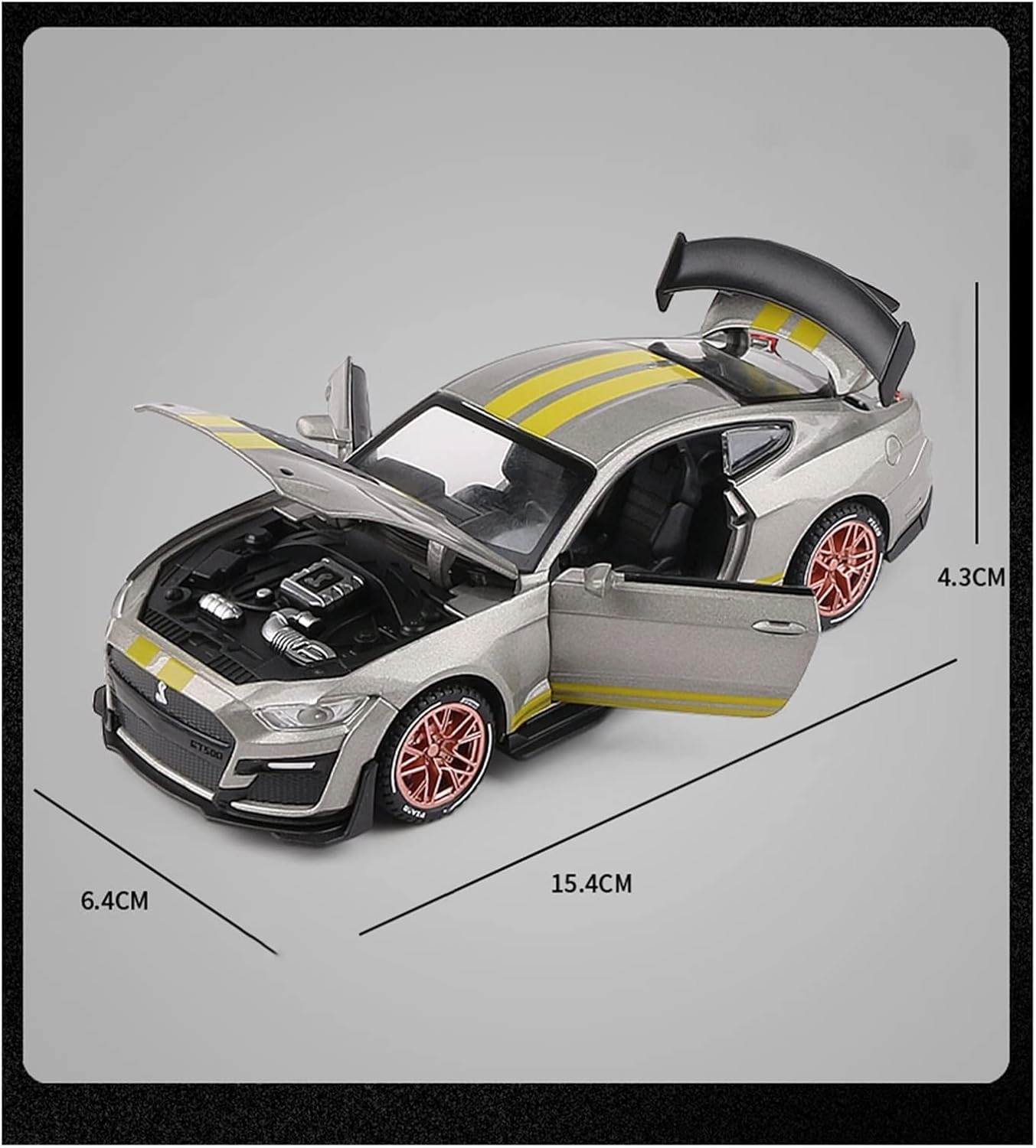 Toy car Model 1:32 for Ford Mustang Shelby GT500 Car Model Alloy Pull Back Kid Toy Gifts (Color : K11)