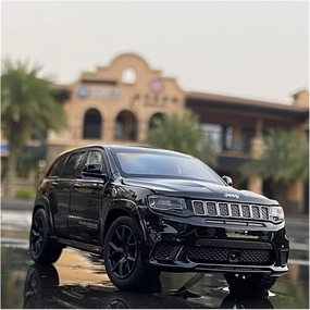 Toy car Model 1:32 for Jeeps Grand Cherokee Alloy Off-Road Car Model Diecasts Toy Simulation Kids Toy Gift (Color : Black)