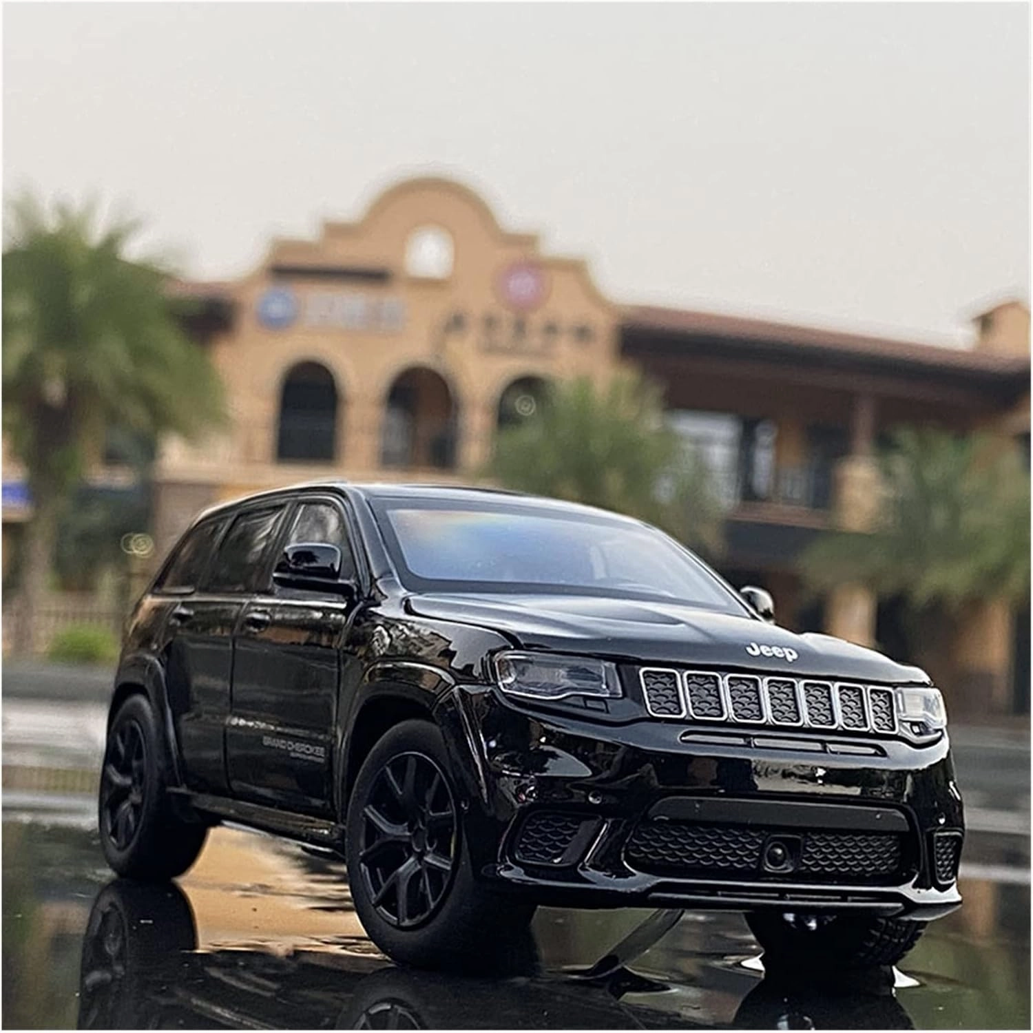 Toy car Model 1:32 for Jeeps Grand Cherokee Alloy Off-Road Car Model Diecasts Toy Simulation Kids Toy Gift (Color : Black)