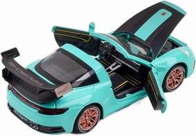 Toy car Model 1:32 for Porsche 911 Targa 4S Diecasts Car Model Alloy Toys Cars Collectibles Kids Toy Gift (Color : Blue)