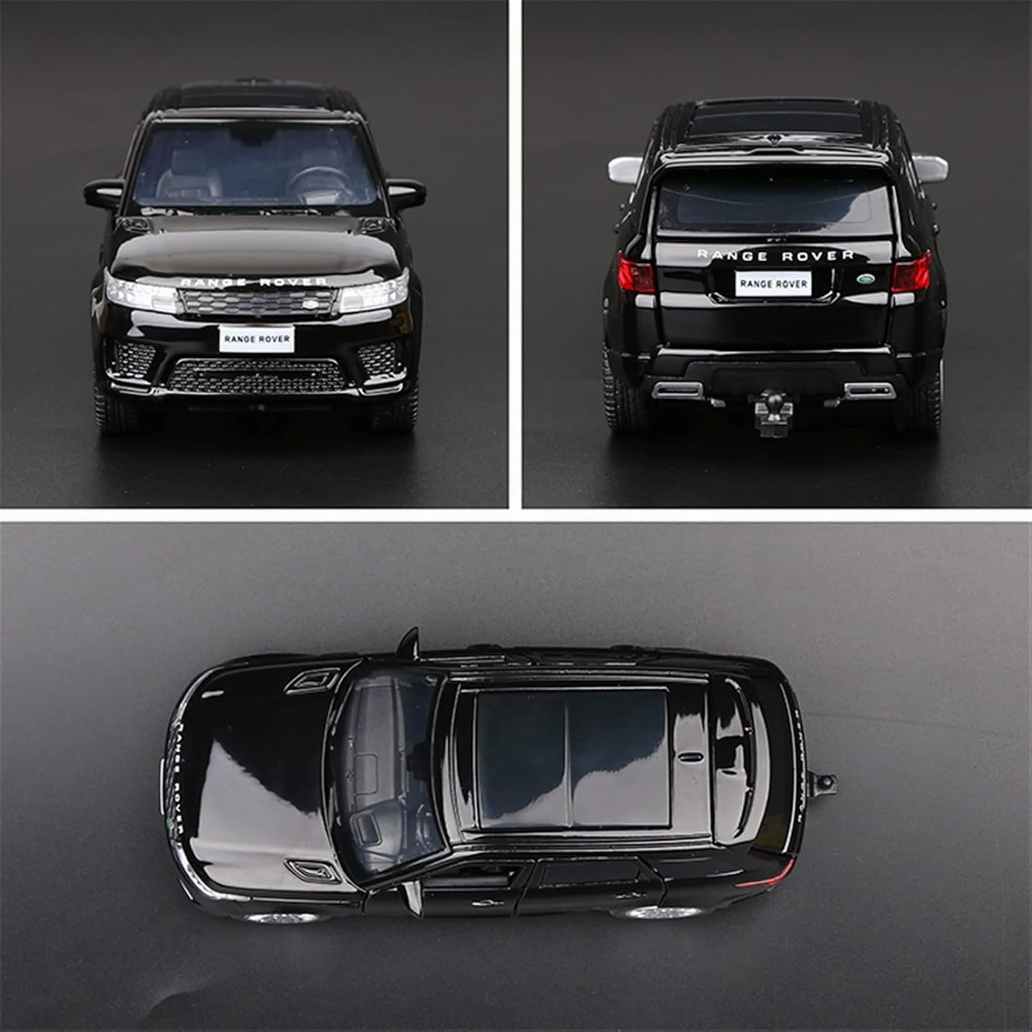 Toy car Model 1:32 for Range Rover Sports SUV Alloy Car Model Diecast Toy Simulation Sound and Light Toy Gift (Color : White)