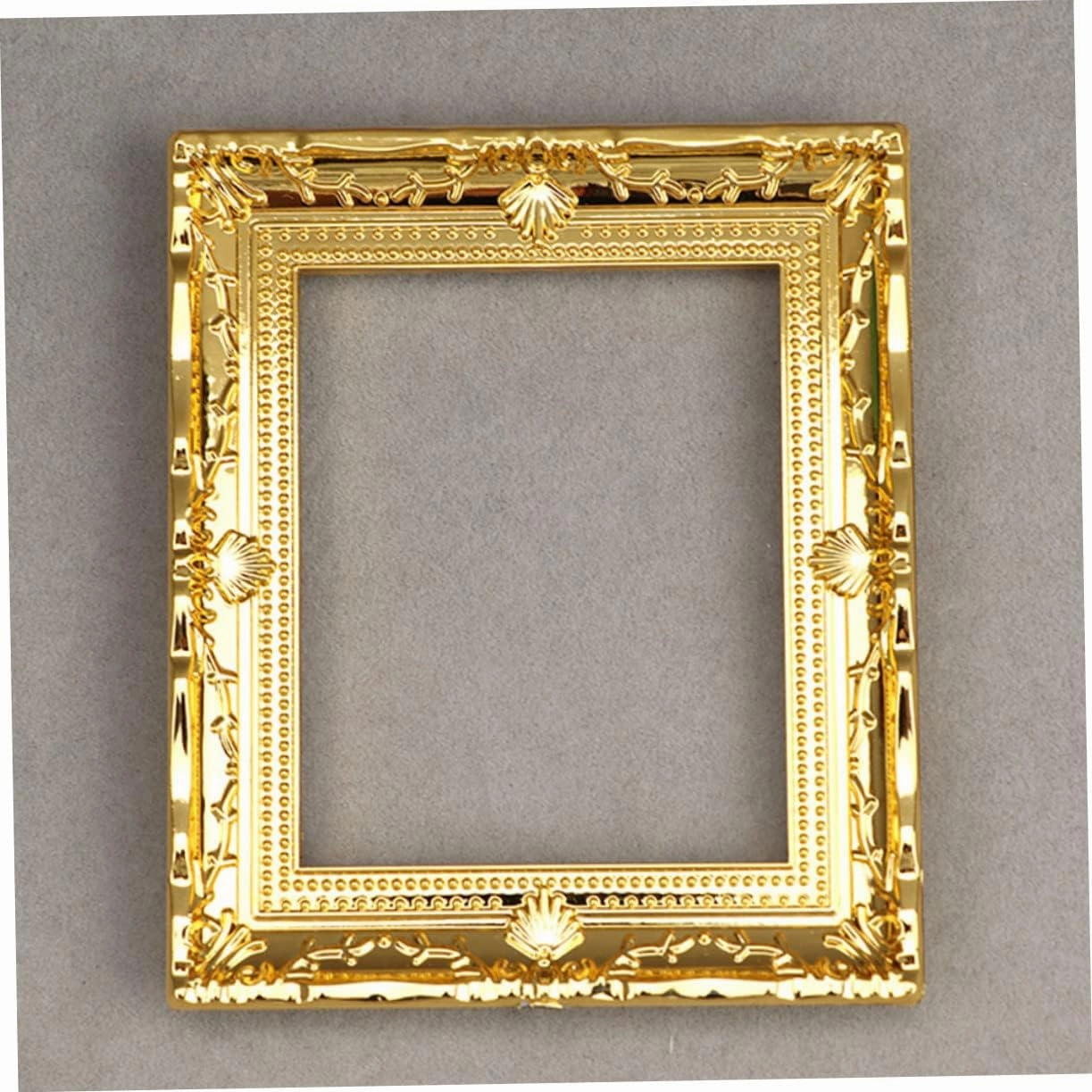 Toyvian 8pcs Miniature Picture Frames Delicate Ornament for Dollhouse Decor Tiny Furniture Accessory with Lifelike Design Blank Frame