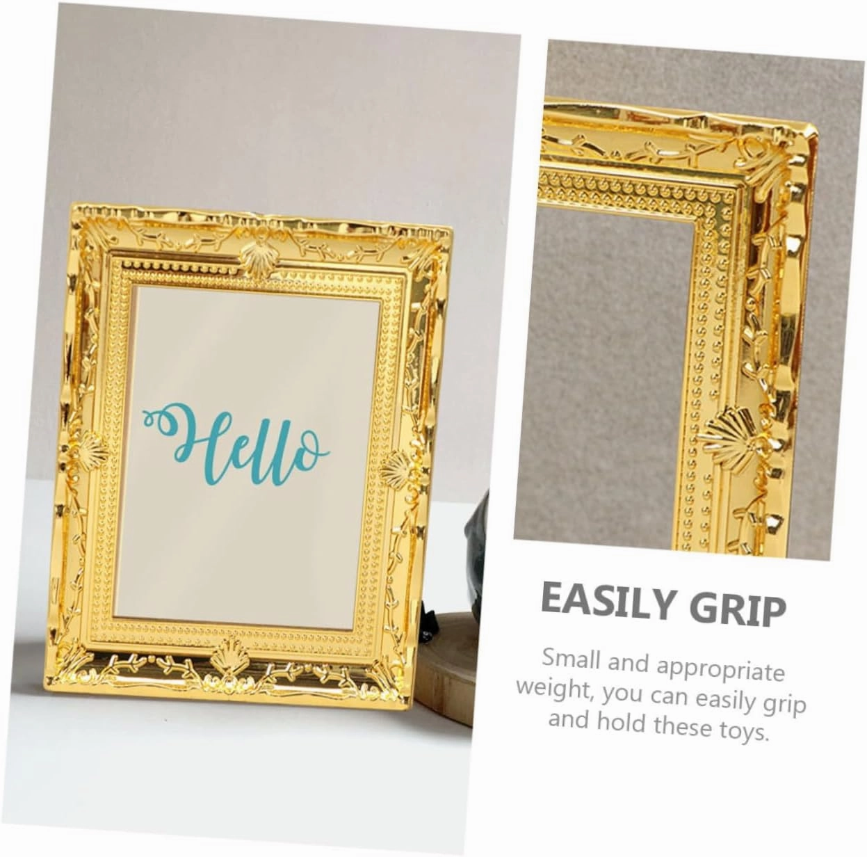 Toyvian 8pcs Miniature Picture Frames Delicate Ornament for Dollhouse Decor Tiny Furniture Accessory with Lifelike Design Blank Frame