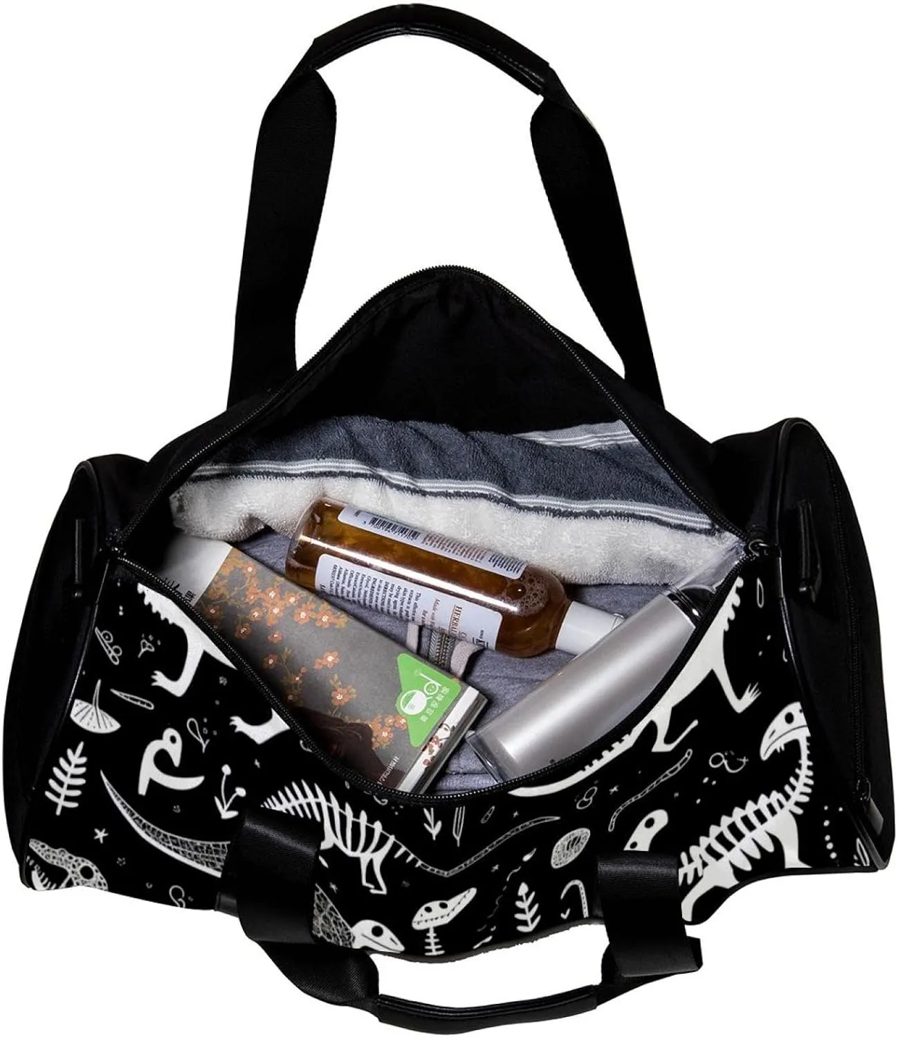 Travel Bag,Mens Gym Bag,Womens Gym Bag,Dinosaur Eggs Bones Skeletons,Sports Bag
