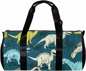 Travel Bag,Mens Gym Bag,Womens Gym Bag,White Style Dinosaur,Sports Bag