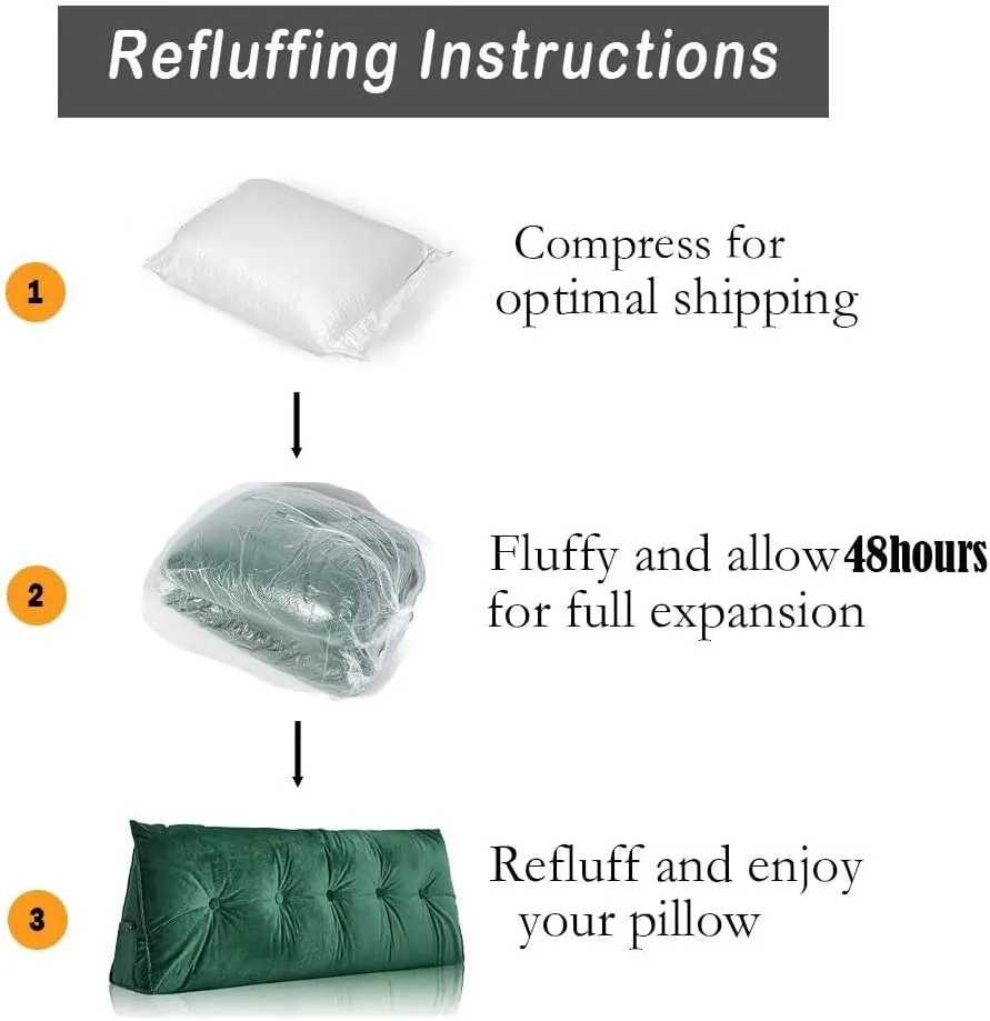 Triangular Wedge Headboard Pillows Twin Dorm Headboard Pillow Long Backrest Positioning Support for Sleeping Back Pillow for Bed Sitting Up Wedge Pillow Reading Bed Lumbar Pillow