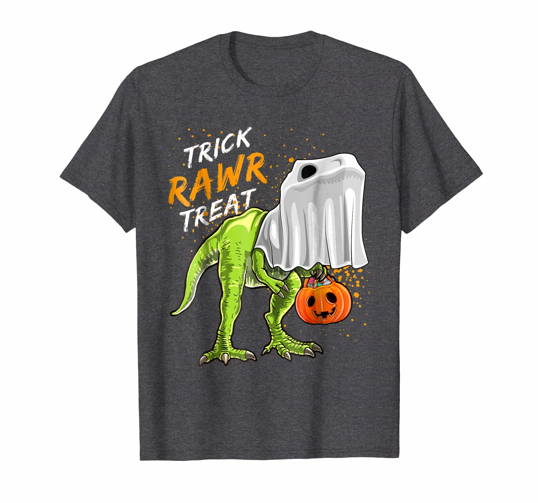 Trick Rawr Treat Halloween T Rex Dinosaur Ghost Shirt Boys