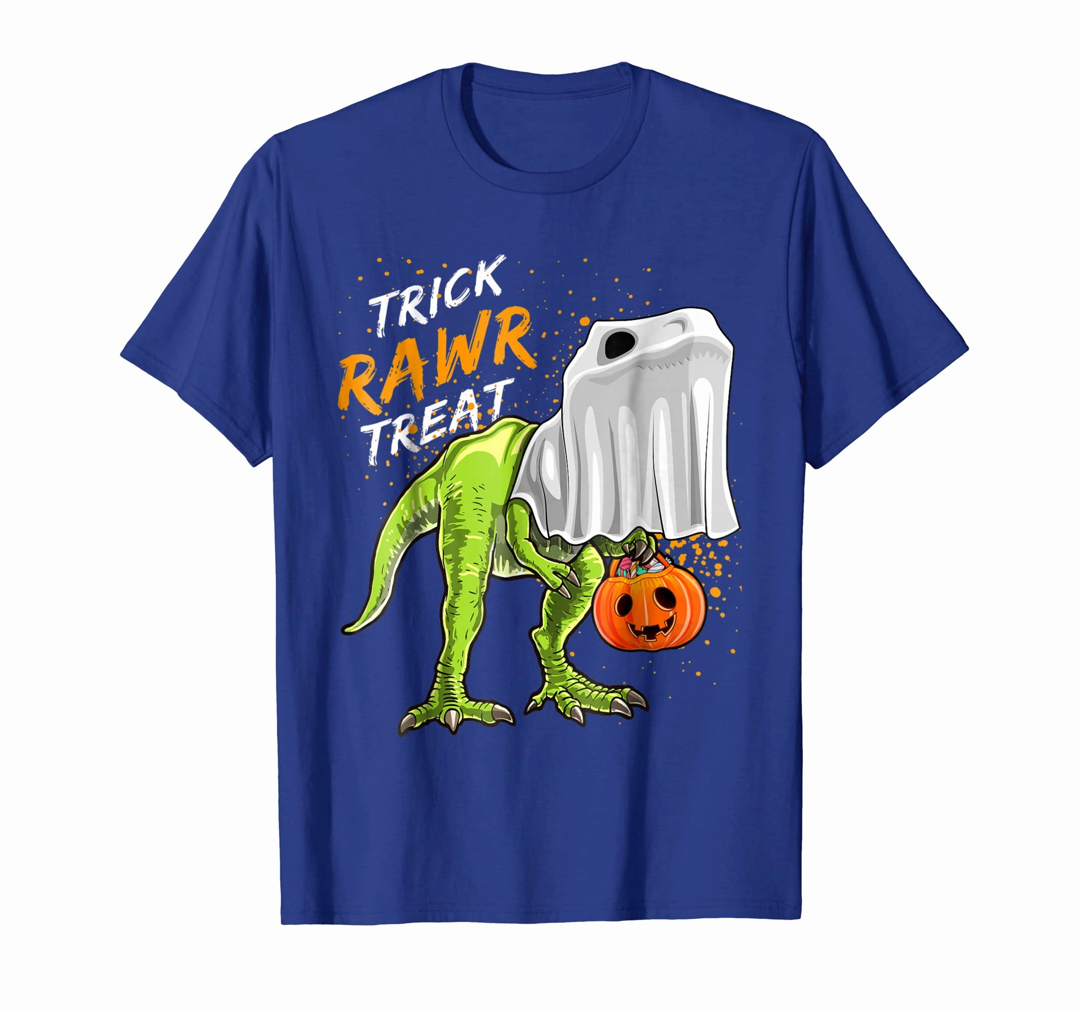 Trick Rawr Treat Halloween T Rex Dinosaur Ghost Shirt Boys