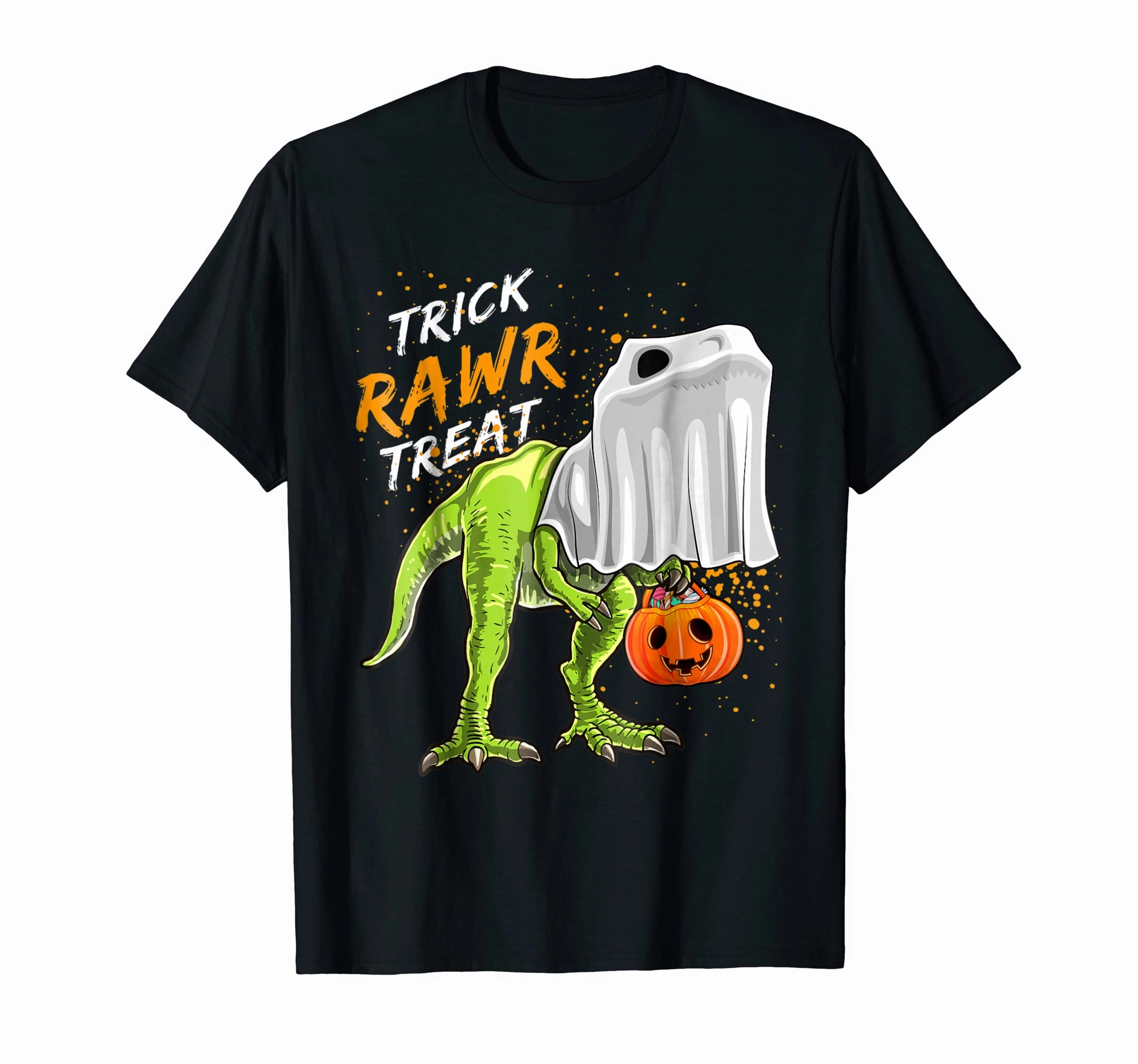 Trick Rawr Treat Halloween T Rex Dinosaur Ghost Shirt Boys
